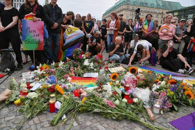 Berlin, Germany, July 26, 2026: Protest at Pariser Platz against the attack on the CSD. Less than 24 hours after a car plowed into a crowd, people gathered in front of the Brandenburg Gate to voice their protest. Copyright: xdtsxNachrichtenagenturx dts_128560