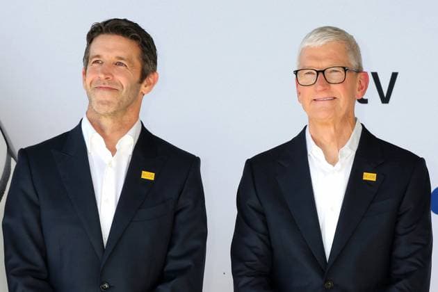 John Ternus, Tim Cook at arrivals for TED LASSO Season 4 Premiere, Academy Museum of Motion Pictures, Los Angeles, CA, July 27, 2026. Photo By: Priscilla Grant Everett Collection TED LASSO Season 4 Premiere PUBLICATIONXNOTxINxCANxCHNxFRAxITAxJPNxNORxPOLxRUSxESPxUKxUSA