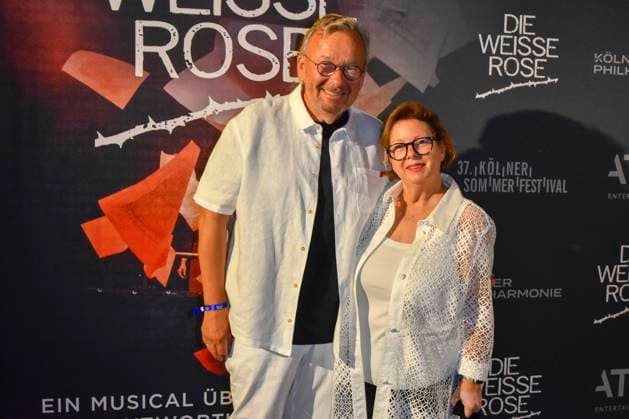 ABB SUMMER FESTIVAL: Bernd Stelter and his wife Anke Stelter were guests on the red carpet at the opening gala of the 37th Cologne Summer Festival, featuring the musical *Die Weisse Rose* at the Cologne Philharmonie on July 28, 2026, in Cologne, Hamburg Germany