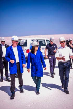 Katherina Reiche (CDU), Federal Minister of Economic Affairs and Energy, visits the K S Minerals and Agriculture GmbH plant in Zielitz. Zielitz, July 30, 2026. Photographed on behalf of the Federal Ministry of Economic Affairs and Energy. Zielitz, Germany Copyright: xDominikxButzmannx
