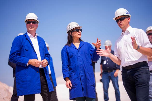 Katherina Reiche (CDU), Federal Minister of Economic Affairs and Energy, visits the K S Minerals and Agriculture GmbH plant in Zielitz. Zielitz, July 30, 2026. Photographed on behalf of the Federal Ministry of Economic Affairs and Energy. Zielitz, Germany Copyright: xDominikxButzmannx