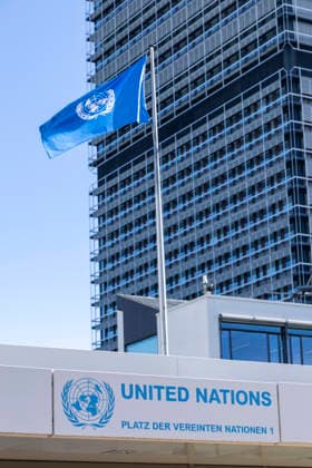Der UN-Campus in Bonn. 19.05.2025, EU, DEU, Deutschland. Nordrhein-Westfalen, Bonn: der UN-Campus oder VN-Campus ist das Zentrum der Vereinten Nationen in Bonn. EU, DEU, Germany. North Rhine-Westphalia, Bonn: The UN Campus is the headquarters of the United Nations in Bonn.