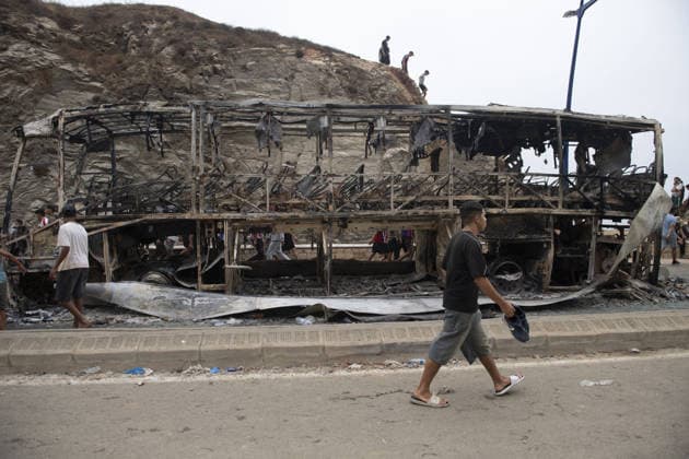 Moroccan forces block irregular migrants attempting to reach Ceuta FNIDEQ, MOROCCO - JULY 31: Some vehicles are heavily damaged after the clash between Moroccan security forces and irregular migrants attempting to reach Ceuta in the northern city of Fnideq, Morocco on July 31, 2026. Authorities blocked roads across Fnideq and deployed additional security measures to prevent migrants from reaching Ceuta, the Spanish-administered territory in North Africa. Abu Adem Muhammed Anadolu Fnideq Morocco. Editorial use only. Please get in touch for any other usage.  Copyright: x2026xAnadoluxAbuxAdemxMuhammedx