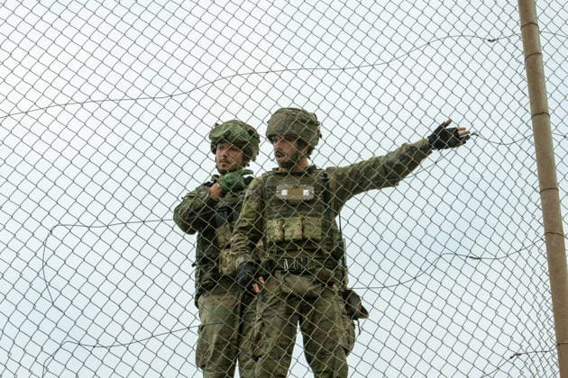 July 31, 2026, Ceuta, Ceuta, Spain: Soldiers monitor the situation as hundreds of migrants attempt to swim from Morocco to the Spanish city of Ceuta in North Africa. Ceuta Spain - ZUMAd308 20260731_zsp_d308_007 Copyright: xJuanxCarlosxLucasx