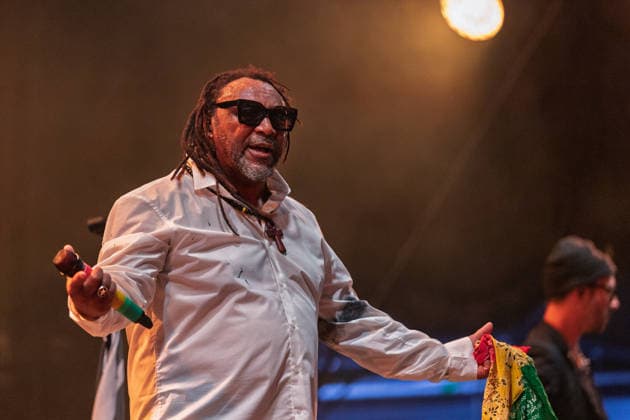 Green Juice Festival 2026 SKINDRED Benji WEBBE Vocals The Welsh ragga metal band Skindred performing live outdoors on the main stage at the Green Juice Festival in Park Neu Vilich in Bonn, Bonn Neu Vilich, North Rhine-Westphalia, Germany Copyright: xMarcxJohnx
