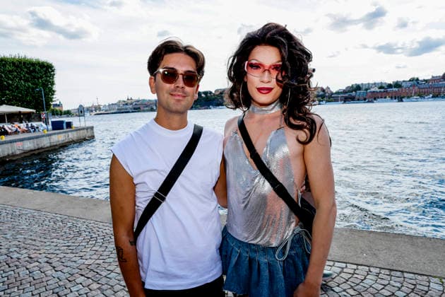 STOCKHOLM, SWEDEN 20260801 Pontus Holmgren and Simon Schill are getting ready for the Pride parade, which runs from Norr Mälarstrand to Slussen during this year’s Stockholm Pride STOCKHOLM SWEDEN x11700x  Copyright: xMagnusxGrimstedt TTx STOCKHOLM PRIDE F1B9yD84IDc