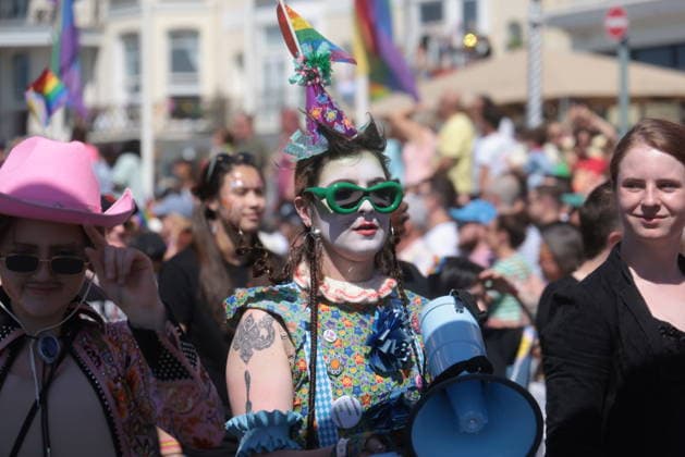 . 01 08 2026. Brighton, United Kingdom. Brighton & Hove Pride LGBTQ+ Community Parade 2026. The Pride LGBTQ+ Community Parade is one of the undisputed highlights of the Brighton & Hove Pride weekend and is a glorious showcase of the city s charities, community groups and small businesses as well as the invaluable emergency services, the NHS and statutory partners.  xMartynxWheatleyx xi-Imagesx IIM-26934-0021