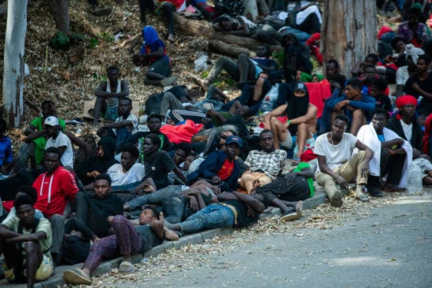 August 1, 2026, Ceuta, Ceuta, Spain: The Ceuta Temporary Immigrant Stay Center (CETI) is currently facing extreme tension and severe overcrowding, reaching a state of absolute collapse. The facility has been forced to close its doors to new male arrivals due to a critical lack of space. Ceuta Spain - ZUMAd308 20260801_zsp_d308_003 Copyright: xJuanxCarlosxLucasx