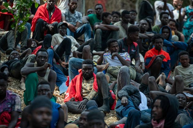 August 1, 2026, Ceuta, Ceuta, Spain: The Ceuta Temporary Immigrant Stay Center (CETI) is currently facing extreme tension and severe overcrowding, reaching a state of absolute collapse. The facility has been forced to close its doors to new male arrivals due to a critical lack of space. Ceuta Spain - ZUMAd308 20260801_zsp_d308_012 Copyright: xJuanxCarlosxLucasx