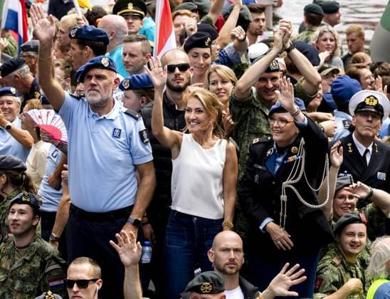 AMSTERDAM - Dilan Yesilgoz, Minister of Defence, during the Canal Parade. The boat parade is traditionally part of the Pride celebrations in the capital. REMKO DE WAAL ANP netherlands out - belgium out  Copyright: xx x564688723x originalFilename: 564688723.jpg