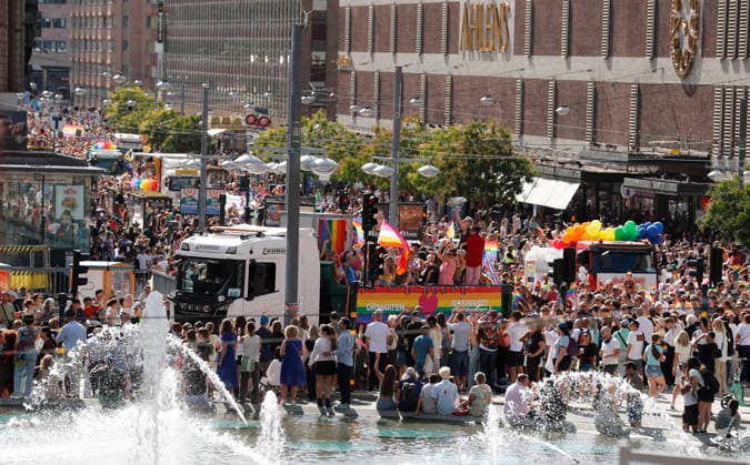 STOCKHOLM, SWEDEN 20260801 The Pride parade runs from Norr Mälarstrand to Slussen during this year s Stockholm Pride STOCKHOLM SWEDEN x11700x  Copyright: xMagnusxGrimstedt TTx STOCKHOLM PRIDE u-EVNw-oYgQ