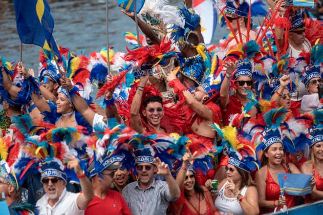 Amsterdam The Netherlands 1st August 2026 A colourful procession of boats makes its way through the Amsterdam Canals for the annual World Pride Canal Parade. gay, lgbtqi,
