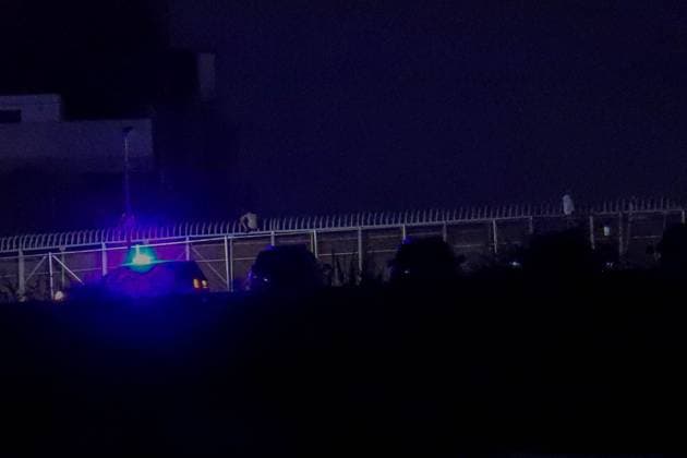 Attempted Border Fence Crossing in Melilla MELILLA, SPAIN AUGUST 1, 2026: Spanish security forces respond to multiple attempted irregular border crossings along the Spain Morocco border in Melilla. A large group of migrants first attempted to enter the Spanish enclave through the South Breakwater (Dique Sur). After they were intercepted, a security operation was deployed at the Beni-Enzar border crossing, where another group attempted to scale the Melilla border fence. According to the Spanish Government Delegation, 19 migrants entered Melilla by sea, including 15 unaccompanied minors and four women. Authorities said the number of people who may have entered through the border fence has not yet been confirmed. Melilla Spain Copyright: x xMohaxBelkasenx xJNAxPressx