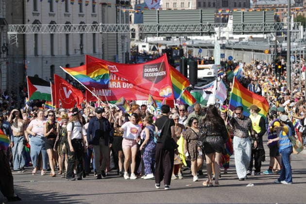STOCKHOLM, SWEDEN 20260801 The Pride parade runs from Norr Mälarstrand to Slussen during this year s Stockholm Pride STOCKHOLM SWEDEN x11700x  Copyright: xMagnusxGrimstedt TTx STOCKHOLM PRIDE w9Qd076_oLM