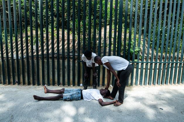 August 1, 2026, Ceuta, Ceuta, Spain: The Ceuta Temporary Immigrant Stay Center (CETI) is currently facing extreme tension and severe overcrowding, reaching a state of absolute collapse. The facility has been forced to close its doors to new male arrivals due to a critical lack of space. Ceuta Spain - ZUMAd308 20260801_zsp_d308_040 Copyright: xJuanxCarlosxLucasx