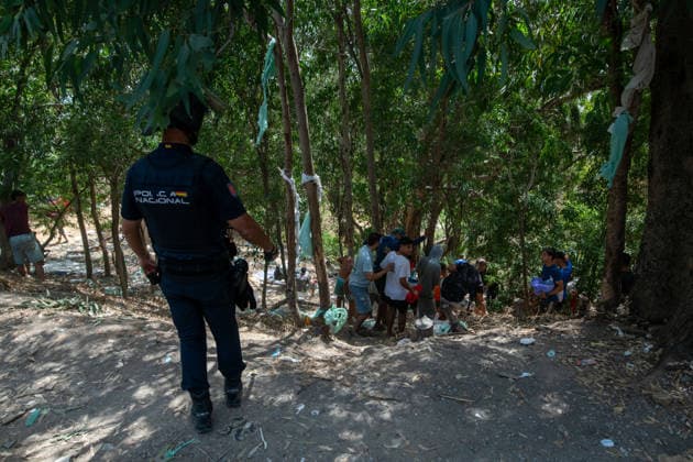 August 1, 2026, Ceuta, Ceuta, Spain: The Ceuta Temporary Immigrant Stay Center (CETI) is currently facing extreme tension and severe overcrowding, reaching a state of absolute collapse. The facility has been forced to close its doors to new male arrivals due to a critical lack of space. Ceuta Spain - ZUMAd308 20260801_zsp_d308_038 Copyright: xJuanxCarlosxLucasx