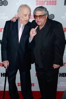 **FILE PHOTO** Vincent Pastore Has Passed Away. NEW YORK, NY - JANUARY 9: Jerry Adler and Vincent Pastore at The Sopranos 20th Anniversary Panel Discussion at SVA Theater on January 9, 2019 in New York City. Copyright: xDiegoxCorredor MediaPunchx