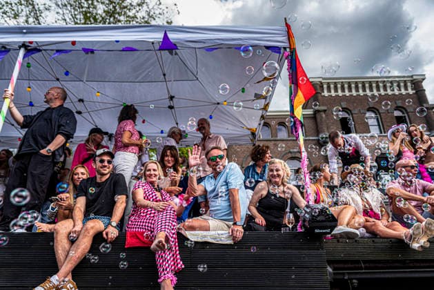 August 1, 2026, Amsterdam, North Holland, Netherlands: August 1, 2026, Amsterdam, the Netherlands. Hundreds of thousands of spectators joined the 30th edition of the Pride Canal Parade, the highlight of WorldPride Amsterdam 2026. This yearÃ¢â‚¬â ¢s parade also included the WorldPride Stadium grandstand, with seating for approximately 10,000 people to watch as floats pass. Amsterdam Netherlands - ZUMAp202 20260801_zip_p202_038 Copyright: xJamesxPetermeierx
