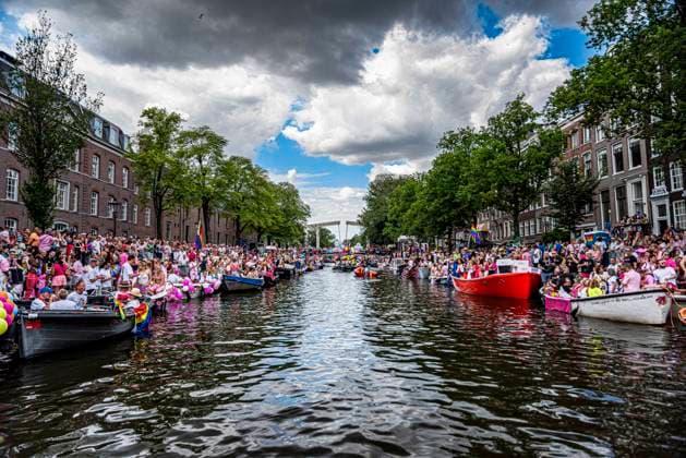 August 1, 2026, Amsterdam, North Holland, Netherlands: August 1, 2026, Amsterdam, the Netherlands. Hundreds of thousands of spectators joined the 30th edition of the Pride Canal Parade, the highlight of WorldPride Amsterdam 2026. This yearâ€⠢s parade also included the WorldPride Stadium grandstand, with seating for approximately 10,000 people to watch as floats pass. Amsterdam Netherlands - ZUMAp202 20260801_zip_p202_108 Copyright: xJamesxPetermeierx