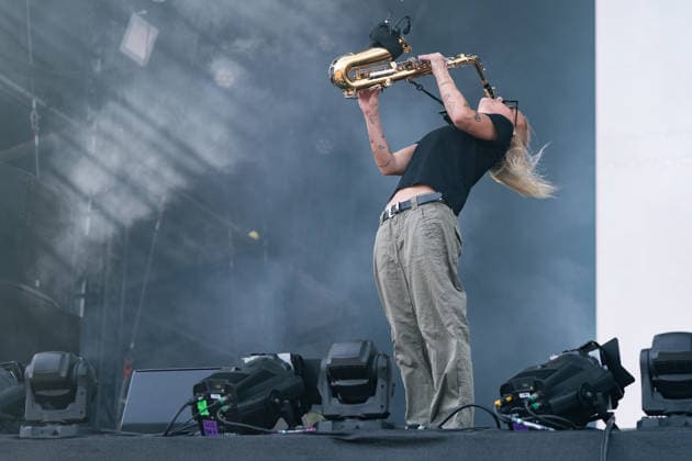 August 1, 2026, Brighton, United Kingdom: Georgia Claire Flipo known as G:Flip performs during the 2026 Brighton & Hove Pride parade. Brighton United Kingdom - ZUMAs197 20260801_aaa_s197_203 Copyright: xLounisxTiarx