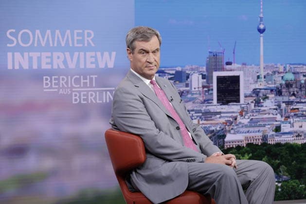 CSU Chairman Markus Söder, Germany, Berlin, ARD Summer Interview with CSU Chairman Markus Söder