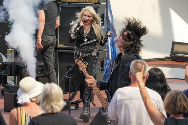 ZDF Fernsehgarten 2026: DORO Pesch at the ZDF Fernsehgarten under the theme Rock im Garten on August 2, 2026, in Mainz, Rhineland-Palatinate, ZDF Fernsehgarten