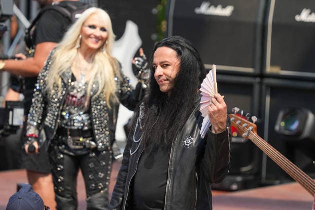 ZDF Fernsehgarten 2026: DORO Pesch and Bülent Ceylan at the ZDF Fernsehgarten, themed Rock im Garten, on August 2, 2026, in Mainz, Rhineland-Palatinate, ZDF Fernsehgarten