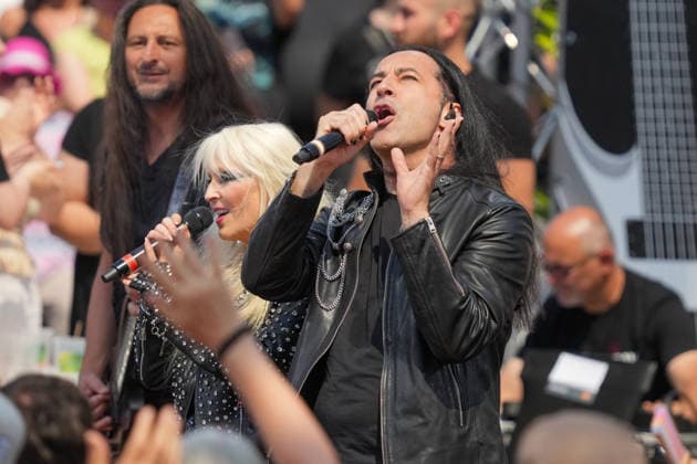 ZDF Fernsehgarten 2026: DORO Pesch and Bülent Ceylan at the ZDF Fernsehgarten, themed Rock im Garten, on August 2, 2026, in Mainz, Rhineland-Palatinate, ZDF Fernsehgarten