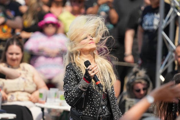 ZDF Fernsehgarten 2026: DORO Pesch and Bülent Ceylan at the ZDF Fernsehgarten, themed Rock im Garten, on August 2, 2026, in Mainz, Rhineland-Palatinate, ZDF Fernsehgarten