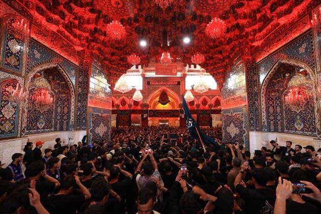 Arbaeen commemorations in Karbala KARBALA, IRAQ - AUGUST 2: Shiite Muslims gather between the shrines of Imam Hussein and his brother, Imam Abbas, to take part in mourning processions during the annual Arbaeen commemorations in Karbala, Iraq, on August 2, 2026. Arbaeen marks the 40th day after Ashura and commemorates the 7th-century martyrdom of Hazrat Hussein, the grandson of Prophet Muhammad, along with 72 of his companions at the Battle of Karbala. Millions of local and international pilgrims converge on the holy city each year to participate in the rituals, which are marked by lamentations and the recitation of elegies. Murtadha Al-Sudani Anadolu Karbala Iraq. Editorial use only. Please get in touch for any other usage.  Copyright: x2026xAnadoluxMurtadhaxAl-Sudanix