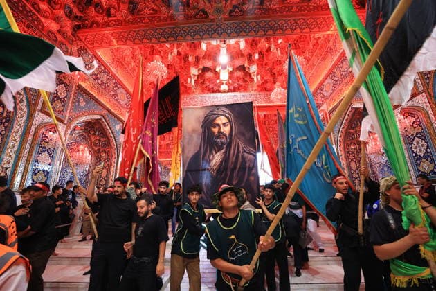 Arbaeen commemorations in Karbala KARBALA, IRAQ - AUGUST 2: Shiite Muslims gather between the shrines of Imam Hussein and his brother, Imam Abbas, to take part in mourning processions during the annual Arbaeen commemorations in Karbala, Iraq, on August 2, 2026. Arbaeen marks the 40th day after Ashura and commemorates the 7th-century martyrdom of Hazrat Hussein, the grandson of Prophet Muhammad, along with 72 of his companions at the Battle of Karbala. Millions of local and international pilgrims converge on the holy city each year to participate in the rituals, which are marked by lamentations and the recitation of elegies. Murtadha Al-Sudani Anadolu Karbala Iraq. Editorial use only. Please get in touch for any other usage.  Copyright: x2026xAnadoluxMurtadhaxAl-Sudanix