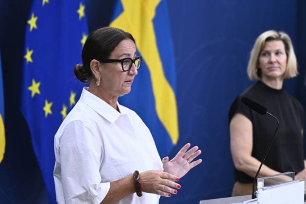 STOCKHOLM, SWEDEN, August 3, 2026 — Petra Marselius was introduced as the new Discrimination Ombudsman by Minister of Gender Equality Nina Larsson L at a press conference on Monday. STOCKHOLM, SWEDEN x10080x  Copyright: xFredrikxSandberg TTx NY DISKRIMINERINGSOMBUDSMAN PRESENTERAS Z2n9lVwU7i0