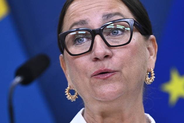 STOCKHOLM, SWEDEN, August 3, 2026 — Petra Marselius was introduced as the new Discrimination Ombudsman by Minister of Gender Equality Nina Larsson L at a press conference on Monday. STOCKHOLM, SWEDEN x10080x  Copyright: xFredrikxSandberg TTx NY DISKRIMINERINGSOMBUDSMAN PRESENTERAS TW7R6u20lEo