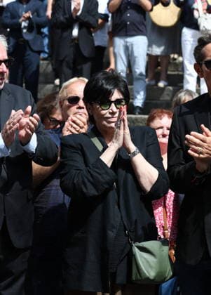 French Singer and Pianist Marie-Paule Belle Funeral - Paris Liane Foly after the funeral ceremony for French singer and pianist Marie-Paule Belle at Saint Roch church in Paris, France on August 3, 2026. She died from breast cancer at age 80 on July 25, 2026, in Neuilly-sur-Seine. She was best known for her 1976 hit song La Parisienne ». Photo by Raphael Lafargue ABACAPRESS.COM Paris Ile-de-France France  Copyright: xLafarguexRaphael ABACAx