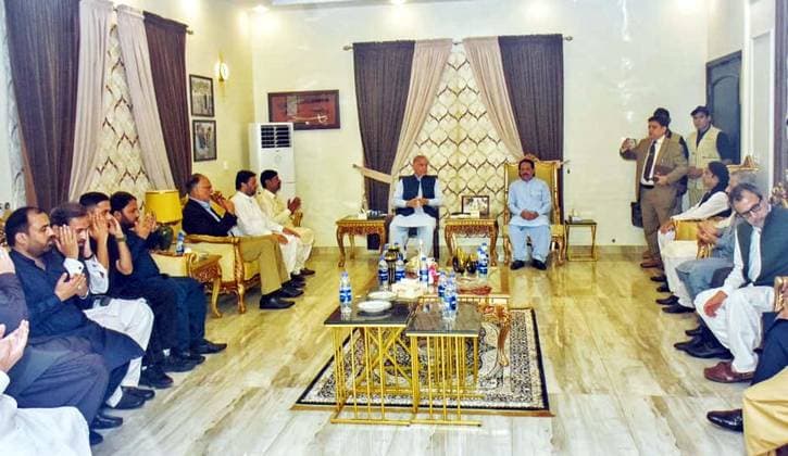 August 3, 2026, Pakistan: Prime Minister Muhammad Shehbaz Sharif Offers Condolences to Deputy Speaker Punjab Assembly Malik Zaheer Iqbal Channar on the Demise of His Father Malik Muhammad Iqbal Channar Pakistan  - ZUMAas3_ 20260803_zaf_as3_006 Copyright: xPPIx