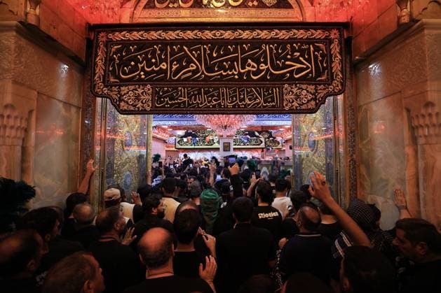 Arbaeen commemorations held in Iraq KARBALA, IRAQ - AUGUST 3: Thousands of pilgrims attend the Arbaeen commemorations marking the 40th day after the martyrdom of Imam Hussein, the grandson of the Prophet Muhammad, and his 72 companions, visited the Imam Hussein Shrine visiting in Karbala, Iraq, on August 3, 2026. Murtadha Al-Sudani Anadolu Karbala Iraq. Editorial use only. Please get in touch for any other usage.  Copyright: x2026xAnadoluxMurtadhaxAl-Sudanix