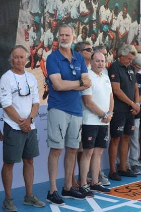 King Felipe arrives at the marina in Palma de Mallorca to participate in the Copa del Rey Mapfre. King Felipe VI during the tribute to Manolo Doreste and Javier Vallejo, deceased sailors, on August 4, 2026, in Palma de Mallorca, Spain KING SAILING RACES MARINA SAILING CUP Raú Palma de Mallorca Palma de Mallorca, Spain  Copyright: xRaulxTerrelx 7701142