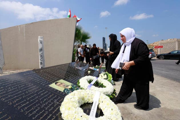 August 4, 2026, Beirut, Beirut, lebanon: Families of victims of the August 4, 2020 Beirut port explosion gather inside the Beirut Port in front of the memorial bearing the names of Lebanese and foreign victims, marking the sixth anniversary of the devastating blast, in Beirut, Lebanon, August 4, 2026. Beirut lebanon - ZUMAb339 20260804_znp_b339_004 Copyright: xAbdulxKaderxAlxBayx