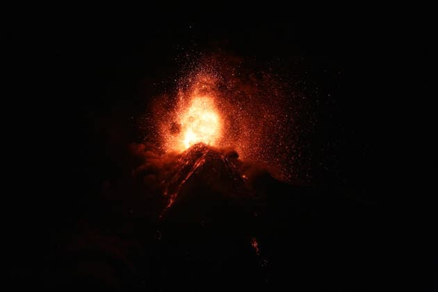Fuego Volcano enters eruption phase in Guatemala ALOTENANGO, GUATEMALA - AUGUST 4: Volcan de Fuego emits lava and ash during an eruption near Alotenango, Guatemala, on August 4, 2026. Increased volcanic activity prompted authorities to evacuate residents from nearby communities. Josue Decavele Anadolu Alotenango Guatemala. Editorial use only. Please get in touch for any other usage.  Copyright: x2026xAnadoluxJosuexDecavelex