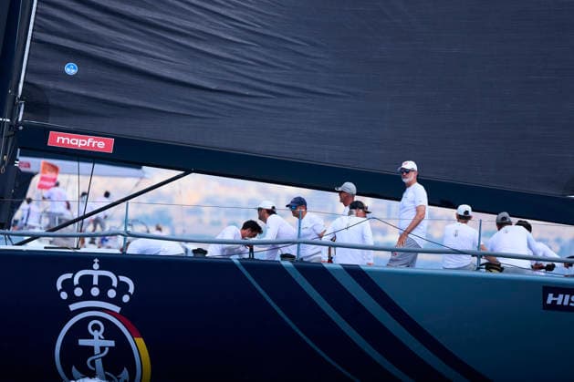August 4, 2026, Bahia De Palma, Balearic Islands, Spain: King Felipe VI of Spain competes on board of Ã¢â‚¬ËœHispaniaÃ¢â‚¬â ¢ during 44th Copa del Rey MAPFRE Sailing Cup, day 1 at Real Club Nautico de Palma on August 4, 2026 in Bahia de Palma, Spain .The Spanish Navy sailing yacht Ã¢â‚¬ËœHispaniaÃ¢â‚¬â ¢ races in the 44th Copa del Rey MAPFRE Sailing Cup, replacing the Aifos, the yacht King Felipe VI has raced for nearly 20 years Bahia De Palma Spain  - ZUMAg15_ 20260804_zaf_g15_074 Copyright: xJackxAbuinx