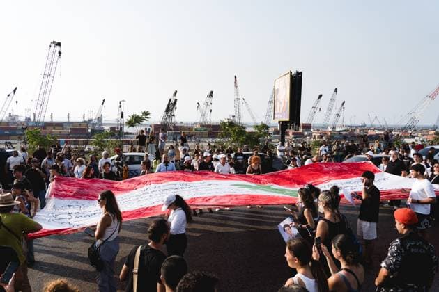 August 4, 2026, Beirut, Lebanon: BEIRUT, LEBANON †AUGUST 4, 2026: Families of victims gather at the Port of Beirut to mark the sixth anniversary of the Beirut port explosion. The blast, caused by the detonation of large quantities of ammonium nitrate stored at the port on August 4, 2020, killed more than 200 people, injured thousands and caused widespread destruction across the Lebanese capital. During the commemoration, relatives carried portraits of those who died and renewed calls for justice and accountability as the investigation into the explosion remains unresolved. Beirut Lebanon - ZUMAq101 20260804_zna_q101_122 Copyright: xManonxRocax
