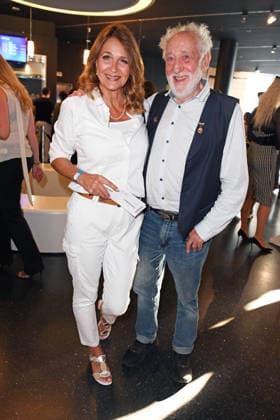 Dieter Hallervorden with his wife Christiane Hallervorden at the premiere of SISTER ACT: THE HEAVENLY MUSICAL at the Bluemax Theater in Berlin on August 4, 2026