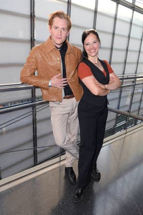 Johannes Heinrichs with his wife Nadja Jo Klapper at the premiere of SISTER ACT: THE HEAVENLY MUSICAL at the Bluemax Theater in Berlin on August 4, 2026