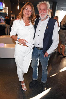 Dieter Hallervorden with his wife Christiane Hallervorden at the premiere of SISTER ACT: THE HEAVENLY MUSICAL at the Bluemax Theater in Berlin on August 4, 2026