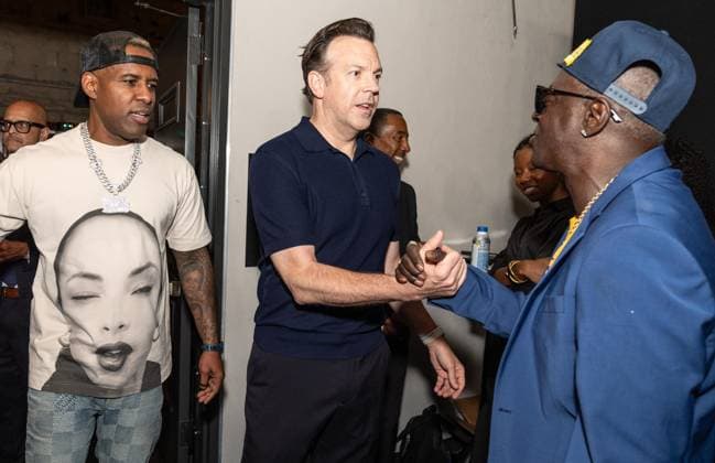August 4, 2026, Bronx, New York, USA: DJ Whoo Kid, Jason Sudeikis and Flavor Flav attend premiere of Apple TV Ted Lasso Season 4 at BAM Harvey Theater in New York, NY on August 4, 2026. Bronx USA - ZUMAr339 20260804_znp_r339_109 Copyright: xLevxRadinx