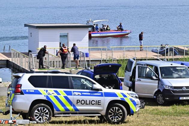 Lake Most, where police are searching for two men missing after a severe storm, on August 5, 2026, Most, Czech Republic. (CTKxPhoto OndrejxHajek) CTKPhotoP2026080503586  CTKPhotoP2026080503586