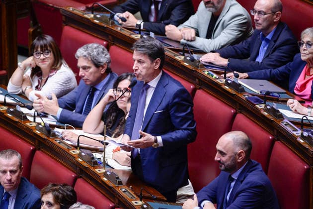 IPA87252978 - Rome, Chamber of Deputies: Statement by the Minister of the Economy on the activation of the national safeguard clause. Pictured: Giuseppe Conte  Copyright: xSTEFANOxCAROFEIx xSTEFANOxCAROFEIx xFOTOGRAMMAx 87252978