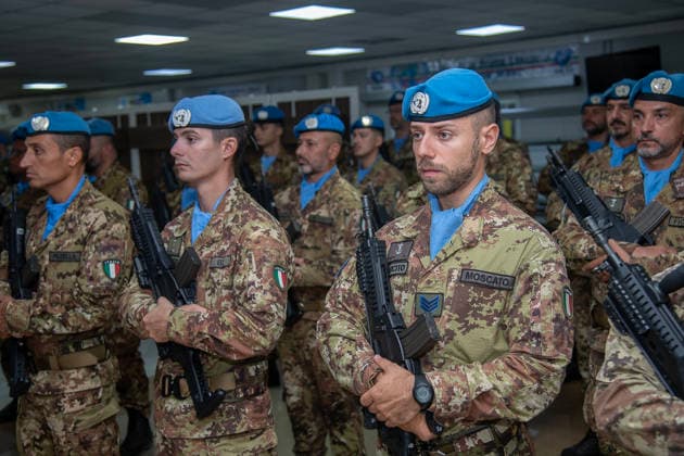August 5, 2026, Shama, Rome, Lebanon: Soldiers from the Pozzuolo del Friuli Brigade during the handover ceremony of the Italian UNIFIL contingent, Shama, 05 08 2026 Shama Lebanon  - ZUMAa289 20260805_zia_a289_085 Copyright: xAlessandroxPusceddux xAgfx
