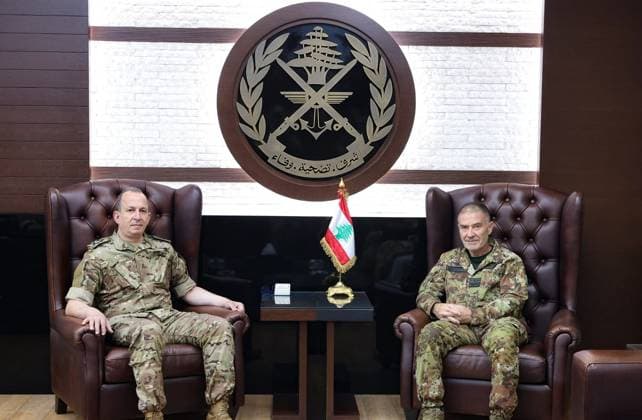August 5, 2026, Shama, Rome, Lebanon: Meeting with the Commander of the LAF during the handover ceremony of the Italian contingent of UNIFIL, Shama, 05 08 2026 Shama Lebanon  - ZUMAa289 20260805_zia_a289_088 Copyright: xAlessandroxPusceddux xAgfx