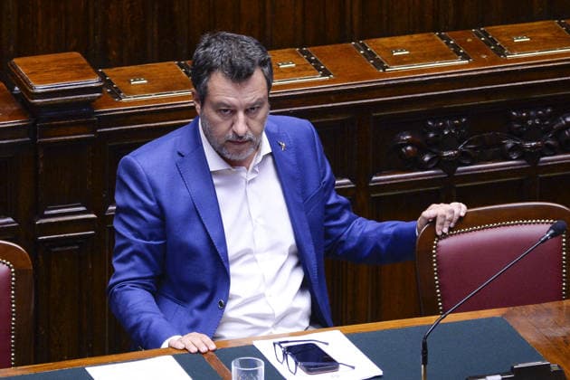 IPP Photo by Marco Mattei, Rome, August 5, 2026. Chamber of Deputies, Question Time. Pictured: Matteo Salvini, Vice President of the Council of Ministers of the Italian Republic and Minister of Infrastructure and Transportation. Italy Photo Press World Copyright